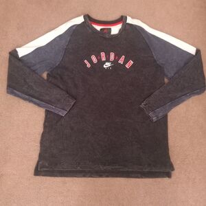 Nike AirJordan Legacy 1 Men's Black Long Sleeve Pullover SweatShirt SZ XL